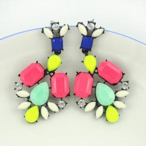 Chandelier Earrings, Neon Earrings, Geometric..