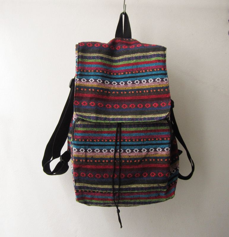 Tribal Backpack, Ethnic Backpack, Vintage Rucksack , Hipster Bag School Bag, Navajo, Bohemian ,tribal Bag, Teen Bag, Asian