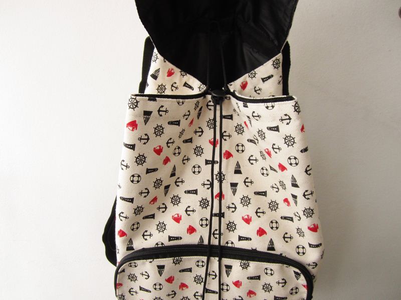 Anchor Backpack, Nautical Shoulder Rucksack ,canvas Backpack, Beach Bag