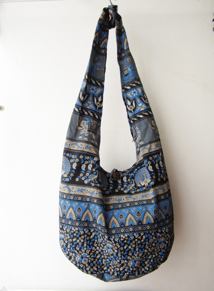 Bohemian Hippie Style Bag Cotton Canvas Sling Crossbody Messenger